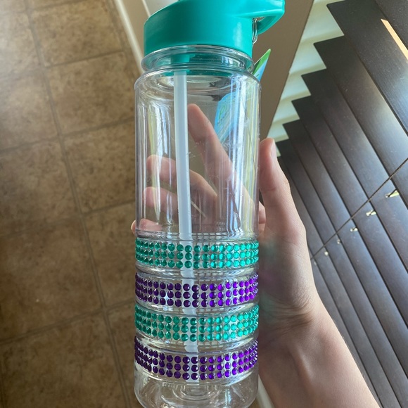 Plastic Hydration Bottle with Sippy Cap and Straw - Picture 2 of 5